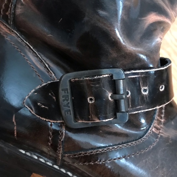 ▪️RARE FRYE Patent Leather Weather/Riding Boots - Picture 9 of 11